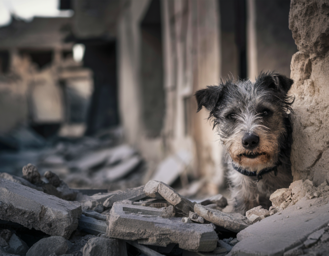 Paws Of Purpose - Animals In War Zones - Picture Of A Dog In A War Zone - PawsOfPurpose.com