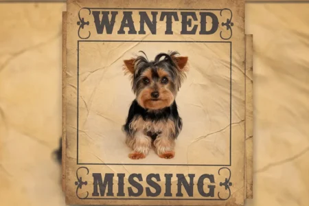 Paws Of Purpose - Pet Recovery Services - Picture Of A Dog On A Wanted Poster - PawsOfPurpose.com
