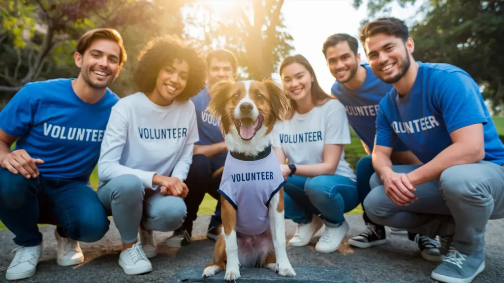 Paws Of Purpose - Volunteers - Picture Of Volunteers With A Dog - PawsOfPurpose.com